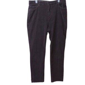 Basic Editions Women's Chocolate Brown Fine Wale Corduroy Stretch Western Jeans